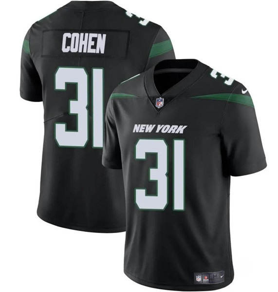 Men's New York Jets #31 Tarik Cohen Black Vapor Untouchable Limited Football Stitched Jersey