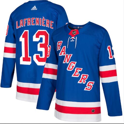 Men's New York Rangers #13 Alexis Lafreniere Light Blue Stitched NHL Jersey