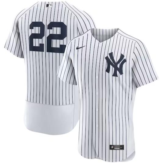 Men's New York Yankees #22 Juan Soto White Flex Base Stitched Baseball Jersey