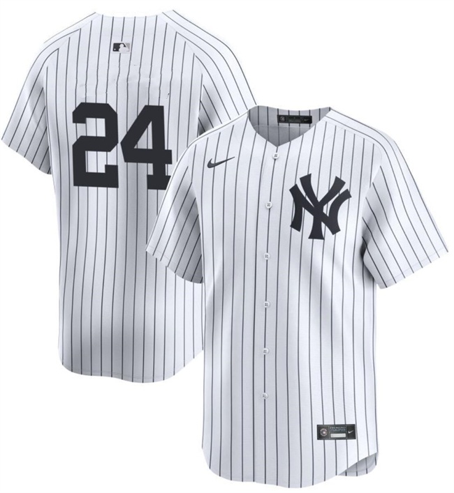 Men's New York Yankees #24 Alex Verdugo No Name On Back White 2024 Gome Limited Cool Base Stitched Baseball Jersey