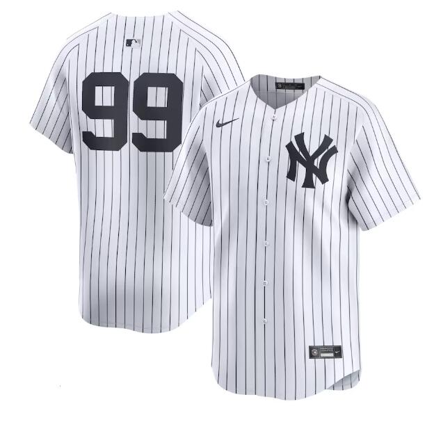 Men's New York Yankees #99 Aaron Judge No Name On Back Nike White Home Limited Player Jersey