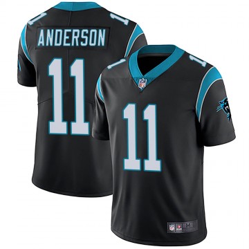 Men's Nike Carolina Panthers #11 Robby Anderson Black Team Color Vapor Untouchable Jersey - Limited