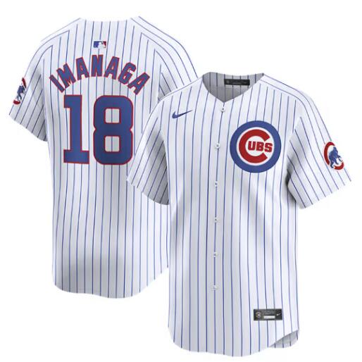 Men's Nike Chicago Cubs #18 Shota Imanaga White Home Limited Baseball Jersey