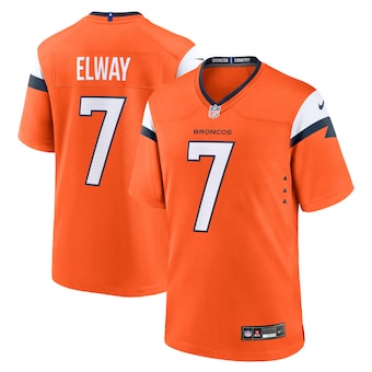 Men's Nike John Elway Orange Denver Broncos Retired Player Game Jersey