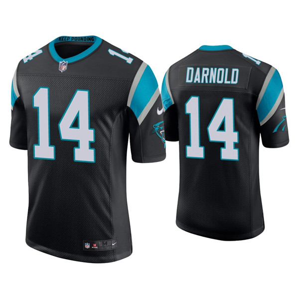 Men's Panthers #14 Sam Darnold Vapor Untouchable Limited Black Jersey