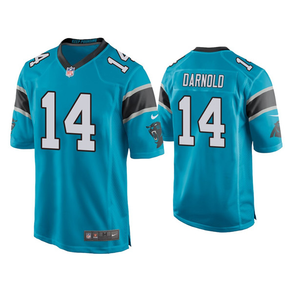 Men's Panthers #14 Sam Darnold Vapor Untouchable Limited Blue Jersey