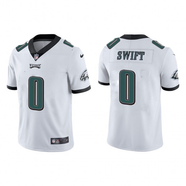 Men's Philadelphia Eagles #0 D'Andre Swift White 2023 Draft Vapor Limited Stitched Football Jersey