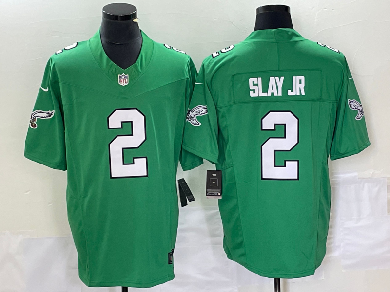 Men's Philadelphia Eagles #2 Darius Slay JR Green 2023 F.U.S.E. Vapor Untouchable Stitched Football Jersey