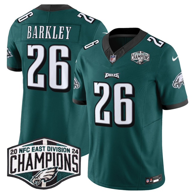 Men's Philadelphia Eagles #26 Saquon Barkley Green 2024 NFC East Champions F.U.S.E. Vapor Untouchable Limited Stitched Football Jersey