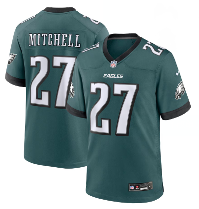 Men's Philadelphia Eagles #27 Quinyon Mitchell Green Vapor Untouchable Limited Stitched Football Jersey