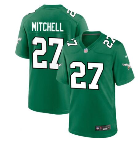 Men's Philadelphia Eagles #27 Quinyon Mitchell Kelly Green Limited Vapor Untouchable Jersey By Nike