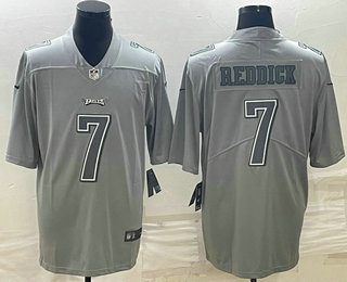 Men's Philadelphia Eagles #7 Haason Reddick Gray Atmosphere Fashion