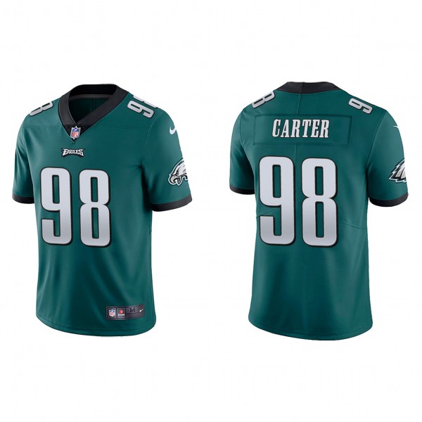 Men's Philadelphia Eagles #98 Jalen Carter Green Vapor Untouchable Limited Stitched Jersey