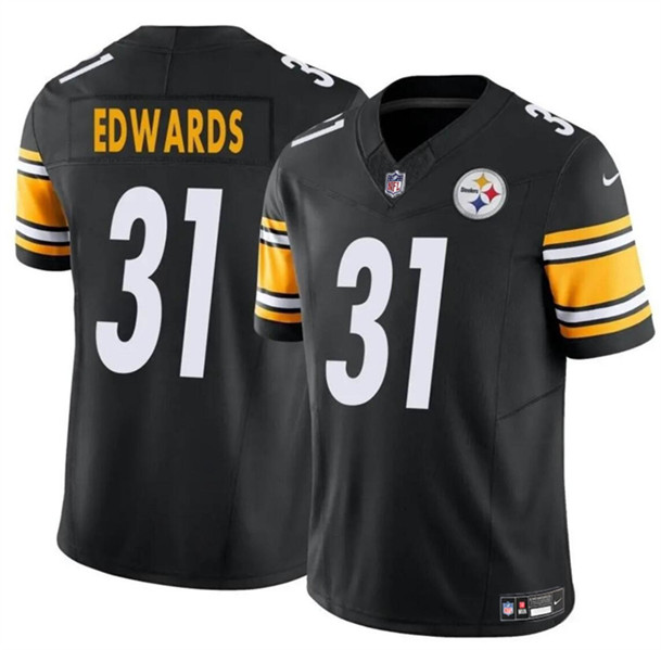 Men's Pittsburgh Steelers #31 Daijun Edwards Black 2024 F.U.S.E. Vapor Untouchable Limited Football Stitched Jersey