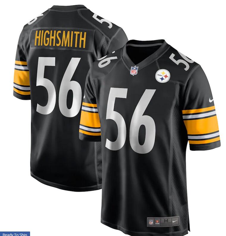 Men's Pittsburgh Steelers #56 Alex Highsmith Nike Black Game Jersey