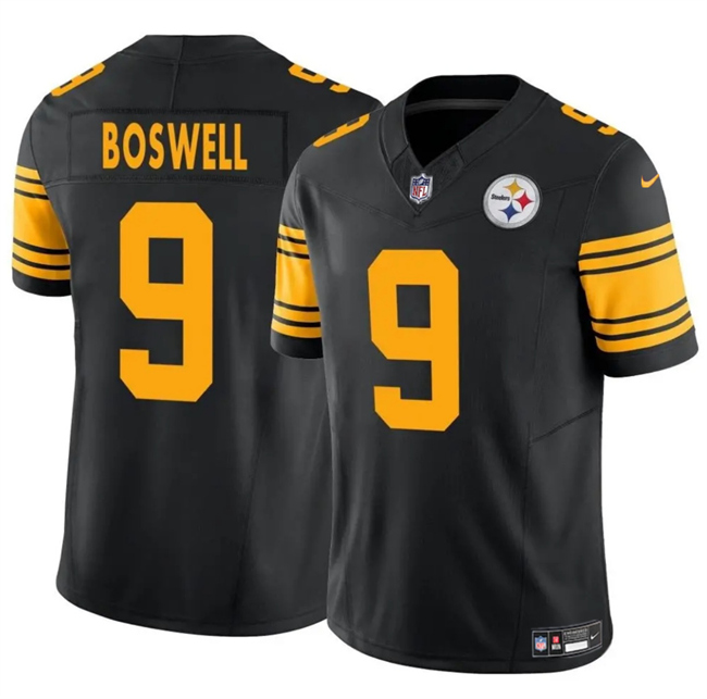 Men's Pittsburgh Steelers #9 Chris Boswell Black 2024 F.U.S.E. Color Rush Limited Football Stitched Jersey