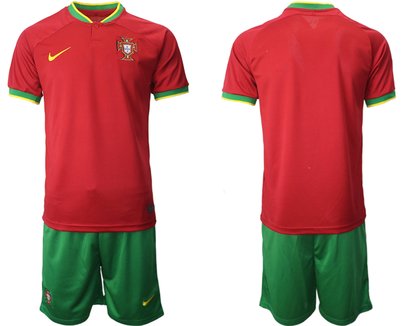 Men's Portugal Blank Red Home Soccer 2022 FIFA World Cup Jerseys