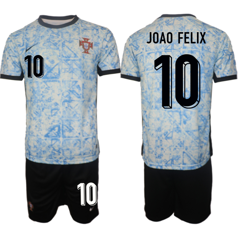 Men's Portugal away 10# JOAO FELIX 2024-25 Suit Soccer Jerseys