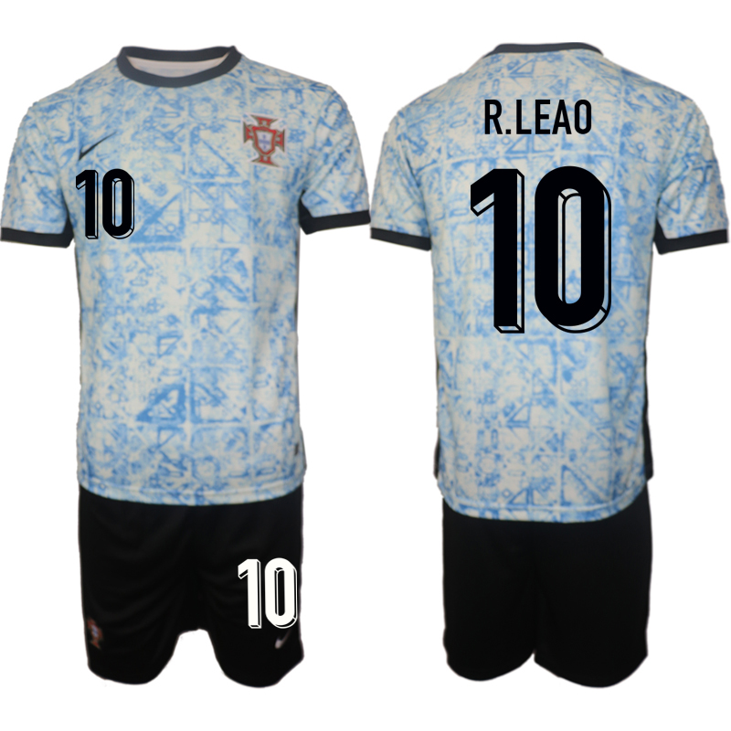 Men's Portugal away 10# R.LEAO 2024-25 Suit Soccer Jerseys