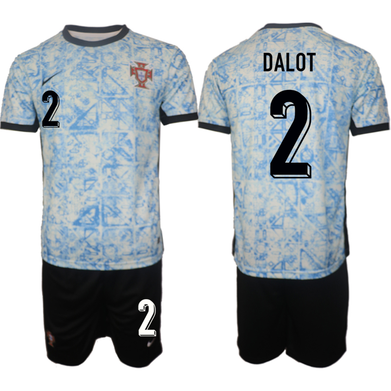 Men's Portugal away 2# DALOT 2024-25 Suit Soccer Jerseys