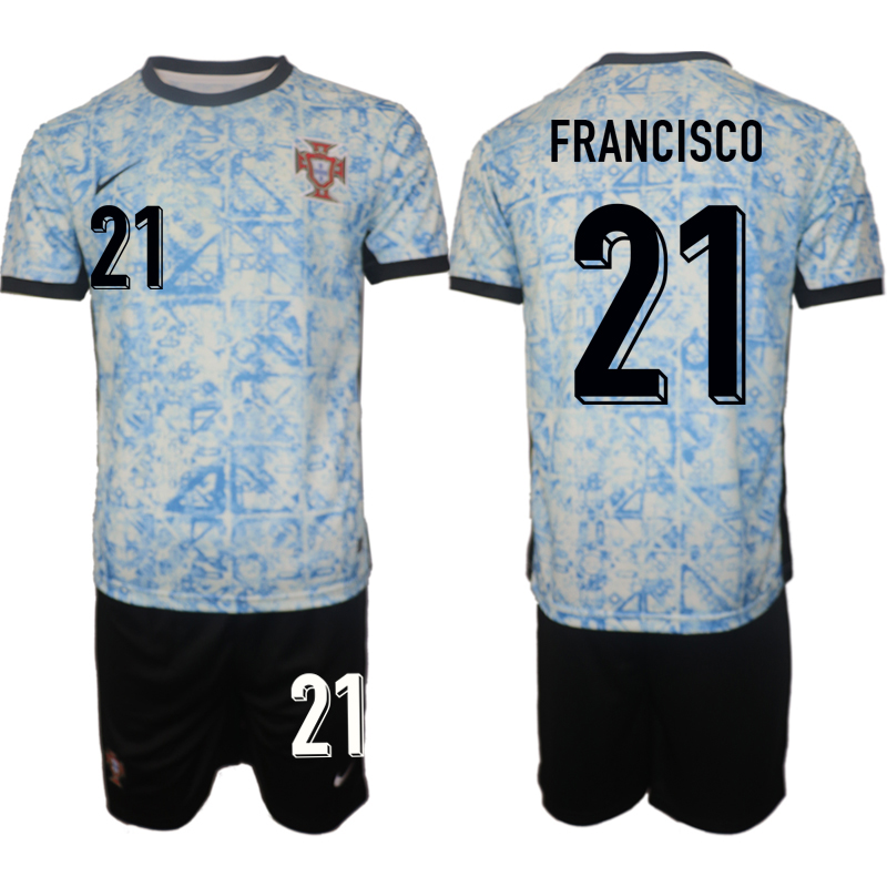 Men's Portugal away 21# FRANCISCO 2024-25 Suit Soccer Jerseys