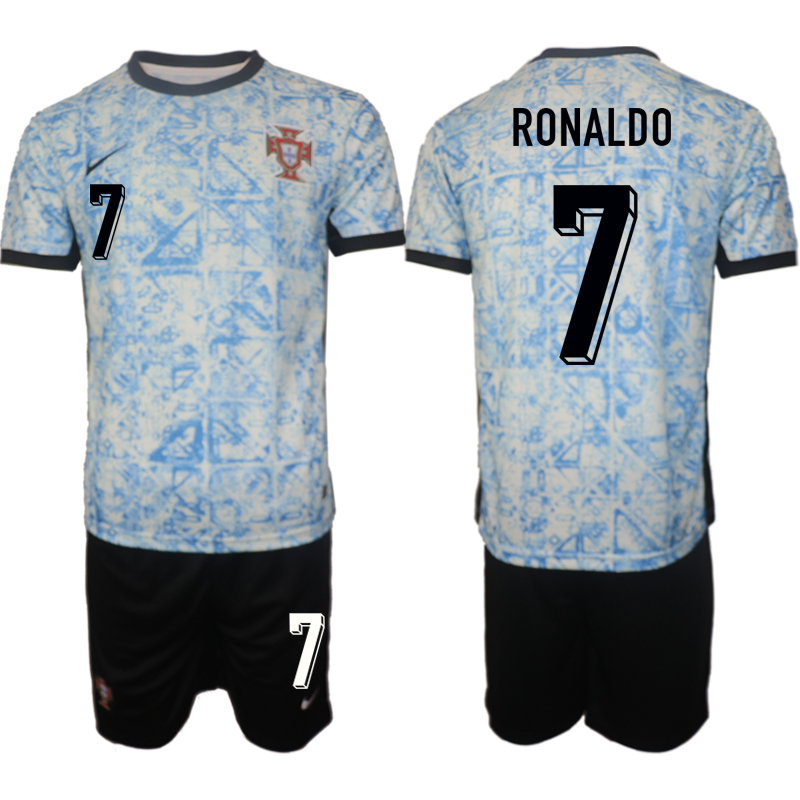 Men's Portugal away 7# RONALDO 2024-25 Suit Soccer Jerseys