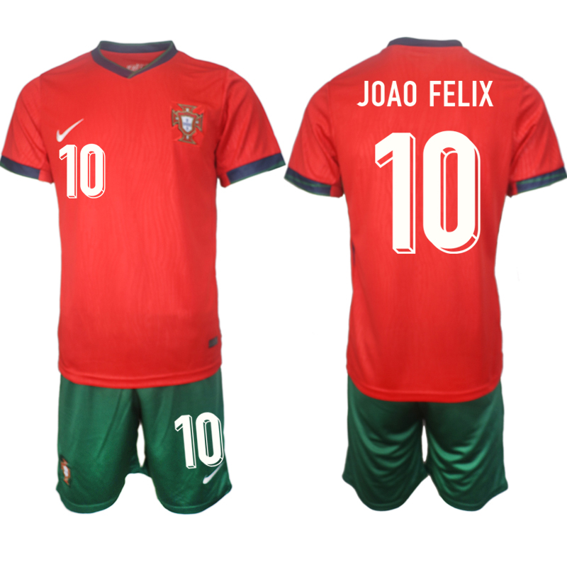 Men's Portugal home 10# JOAO FELIX 2024-25 Suit Soccer Jerseys