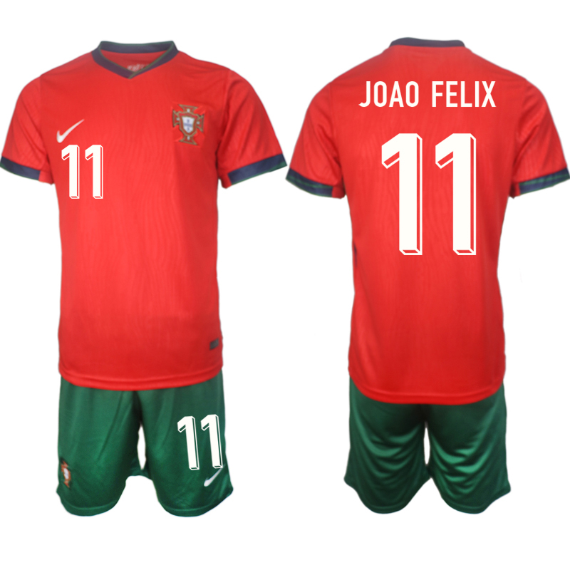 Men's Portugal home 11# JOAO FELIX 2024-25 Suit Soccer Jerseys