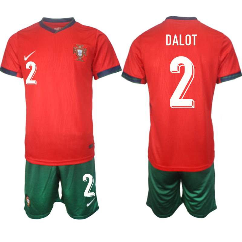 Men's Portugal home 2# DALOT 2024-25 Suit Soccer Jerseys