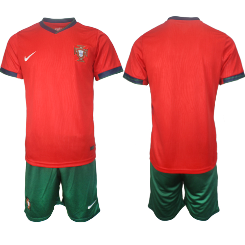 Men's Portugal home blank 2024-25 Suit Soccer Jerseys