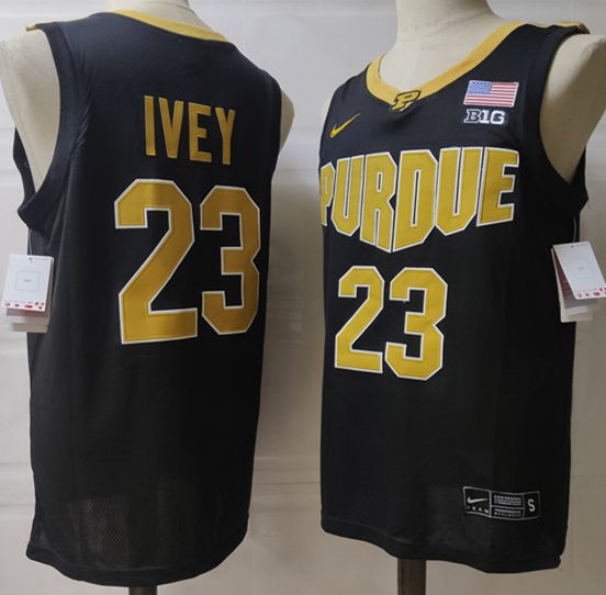 Men's Purdue Boilermakers #23 Jaden Ivey Jersey Black