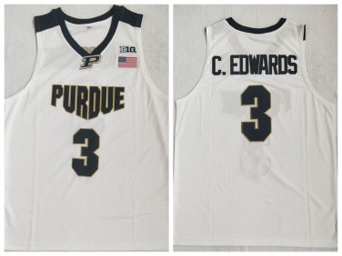 Men's Purdue Boilermakers 3 C.Edwards Basketball Jersey White