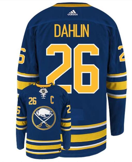 Men's Rasmus Dahlin Bffalo Sabres With C patch Home Navy Blue Adidas Primegreen Authentic NHL hockey jerseys