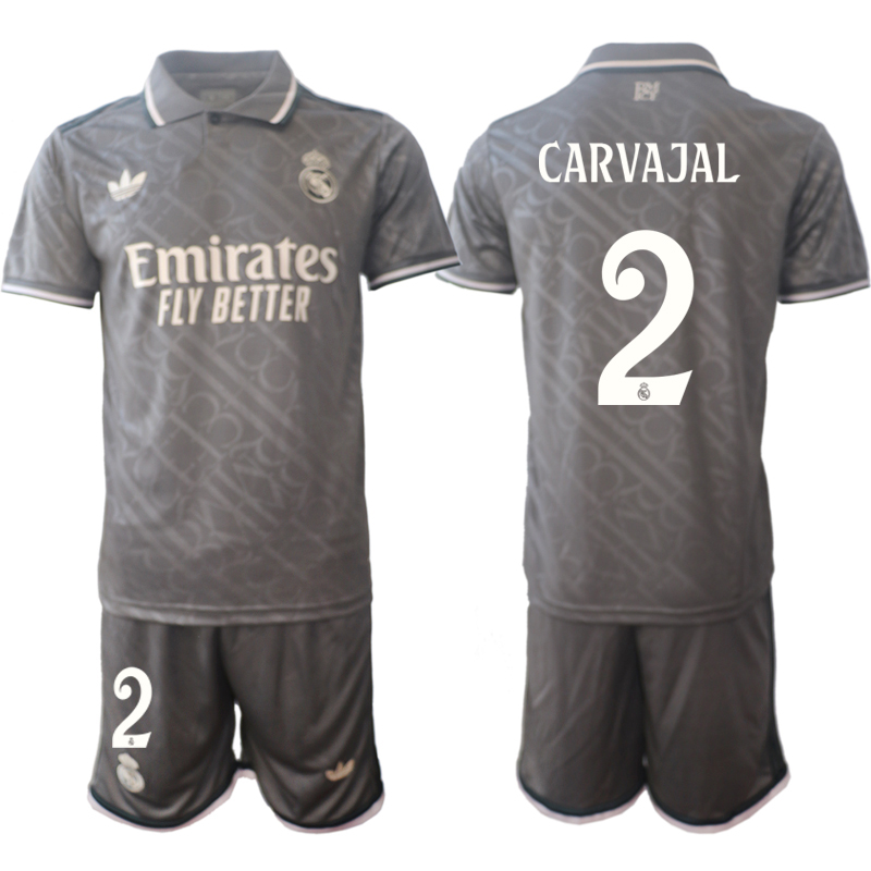 Men's Real Madrid 2nd away 2# CARVAJAL 2024-25 Suit Soccer Jerseys