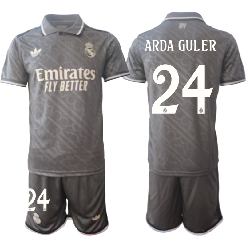 Men's Real Madrid 2nd away 24# ARDA GULER 2024-25 Suit Soccer Jerseys