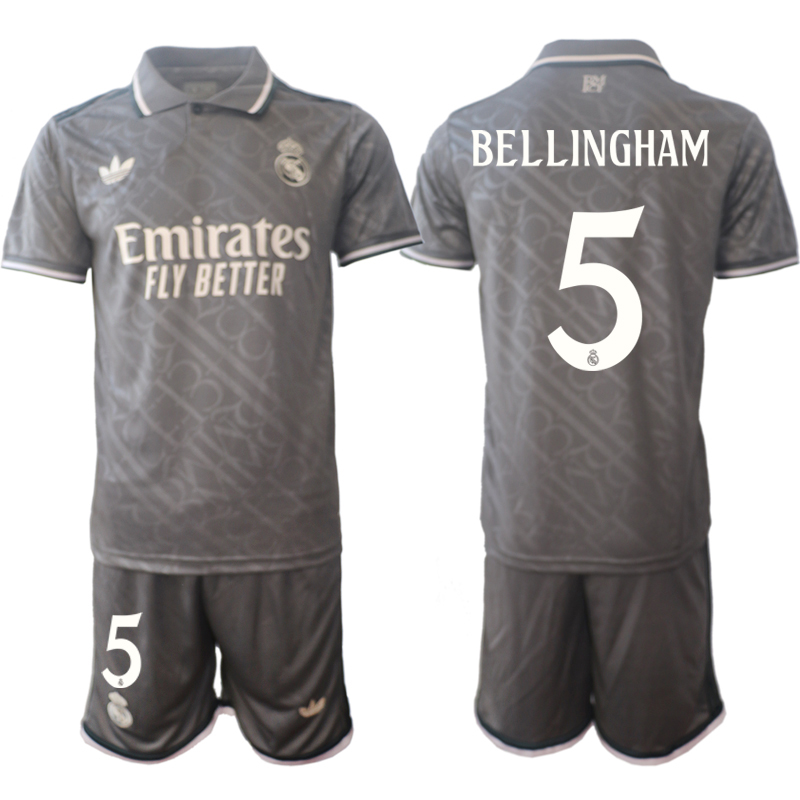 Men's Real Madrid 2nd away 5# BELLINGHAM 2024-25 Suit Soccer Jerseys