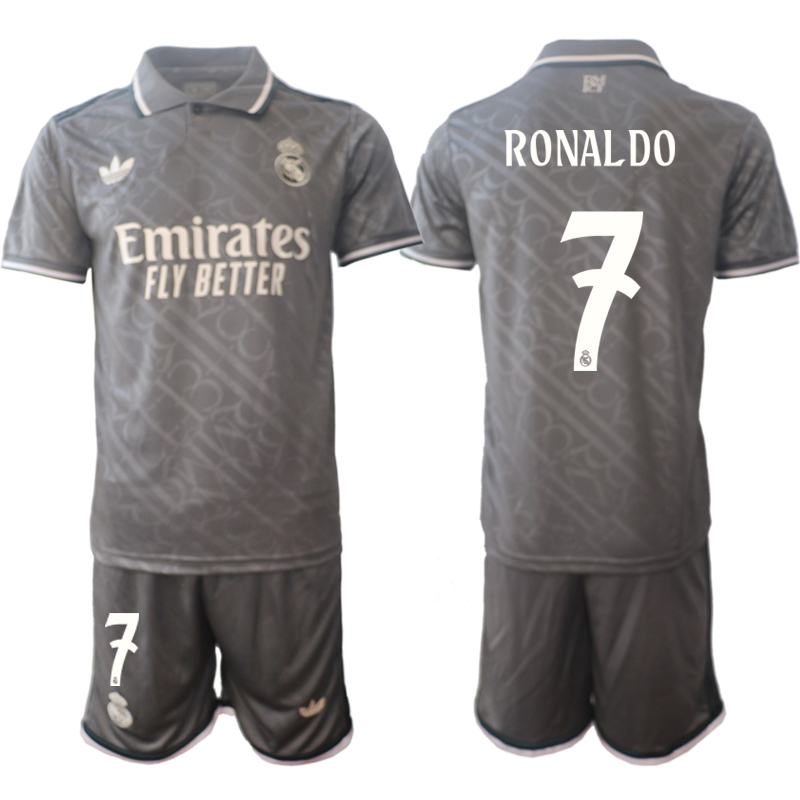 Men's Real Madrid 2nd away 7# RONALDO 2024-25 Suit Soccer Jerseys