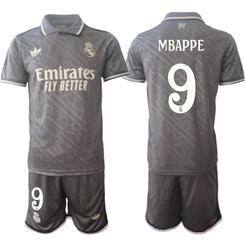 Men's Real Madrid 2nd away 9# MBAPPE 2024-25 Suit Soccer Jerseys