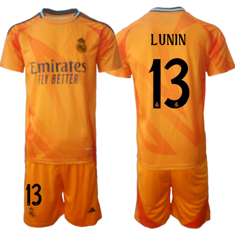 Men's Real Madrid away 13# LUNIN 2024-25 Suit Soccer Jerseys