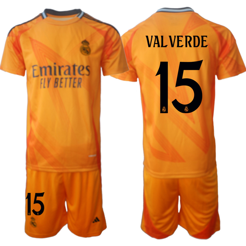 Men's Real Madrid away 15# VALVERDE 2024-25 Suit Soccer Jerseys