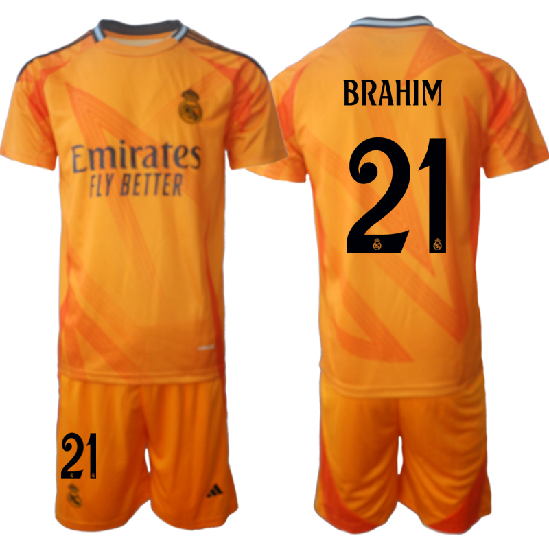 Men's Real Madrid away 21# BRAHIM 2024-25 Suit Soccer Jerseys