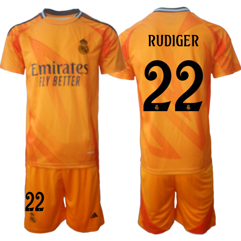 Men's Real Madrid away 22# RUDIGER 2024-25 Suit Soccer Jerseys