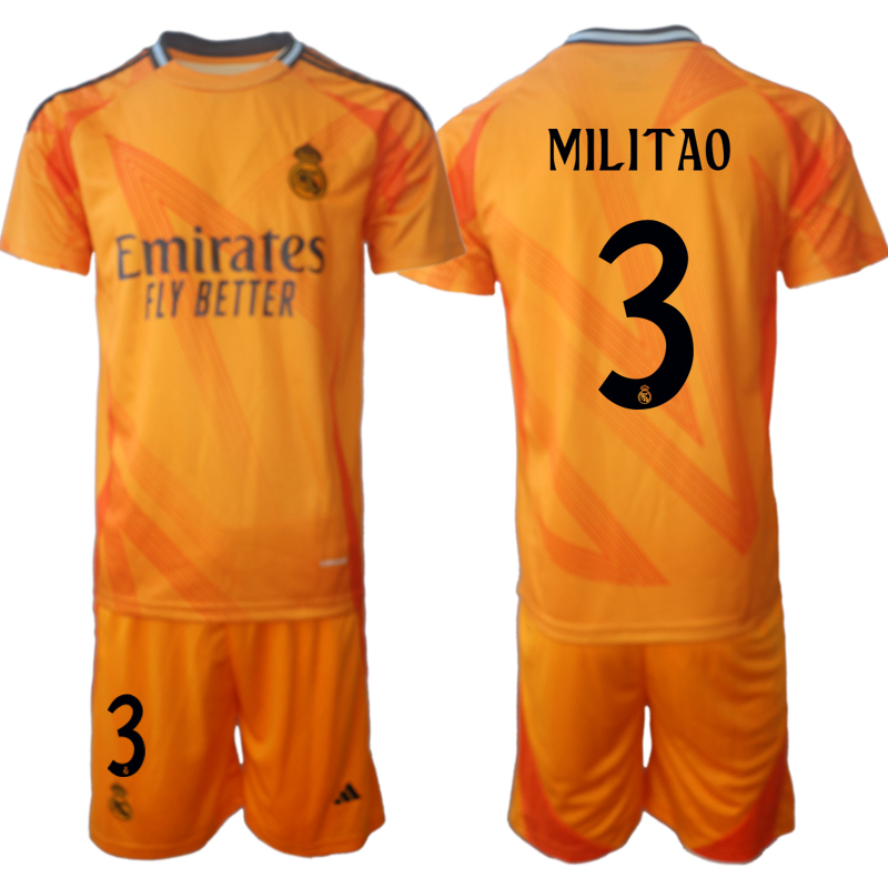 Men's Real Madrid away 3# MILITAO 2024-25 Suit Soccer Jerseys