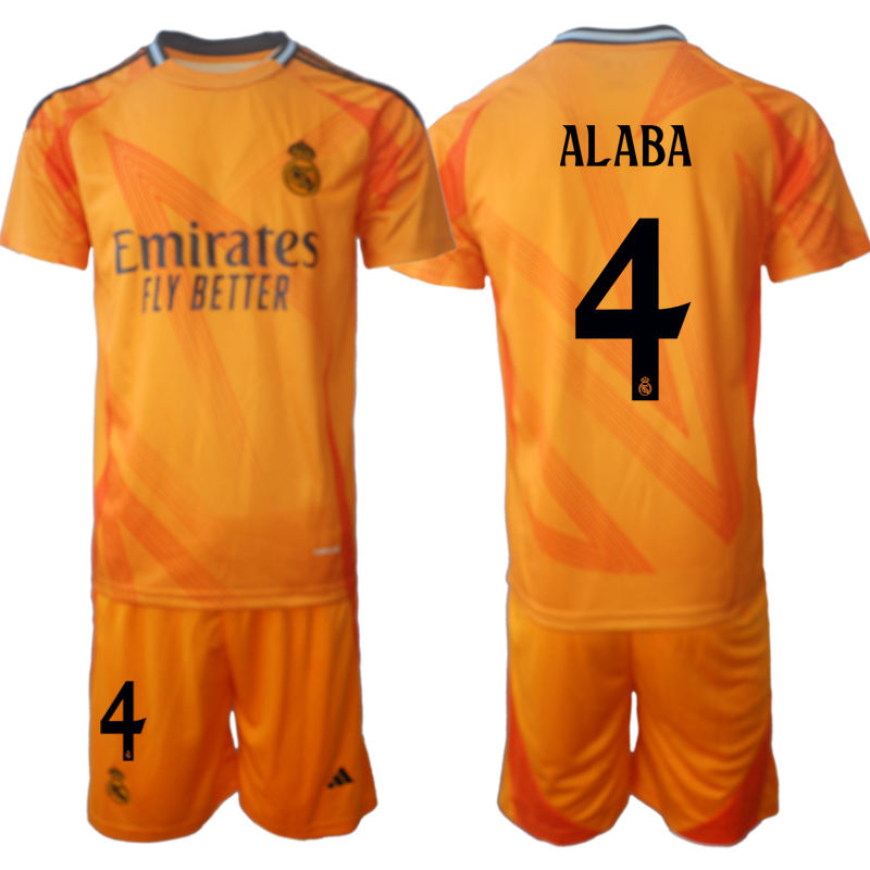 Men's Real Madrid away 4# ALABA 2024-25 Suit Soccer Jerseys