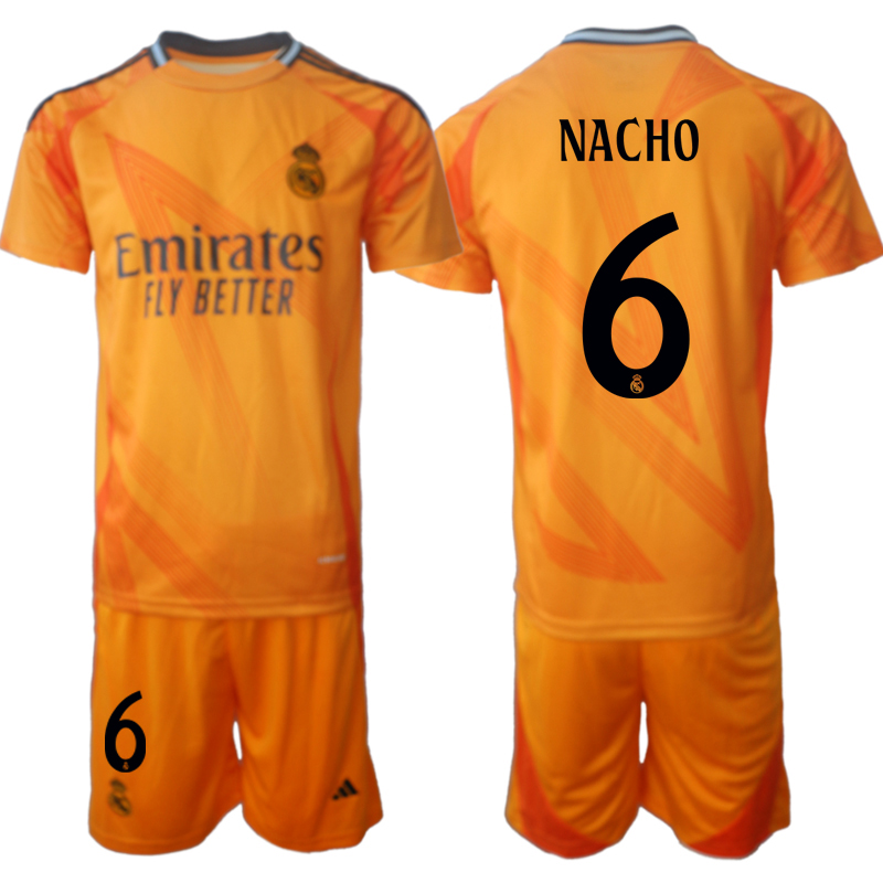 Men's Real Madrid away 6# NACHO 2024-25 Suit Soccer Jerseys