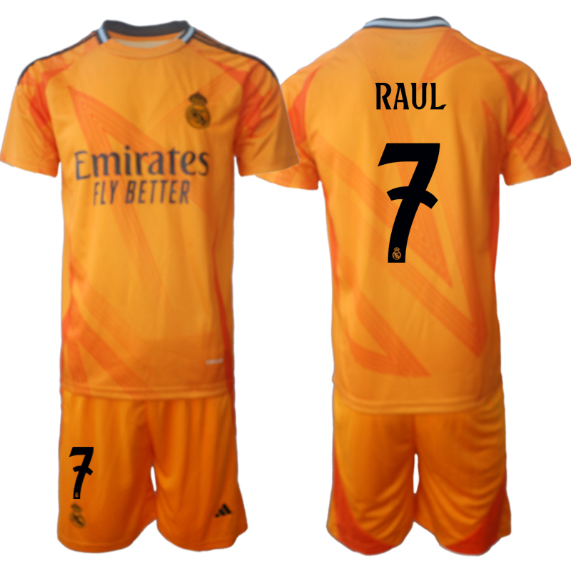 Men's Real Madrid away 7# RAUL 2024-25 Suit Soccer Jerseys