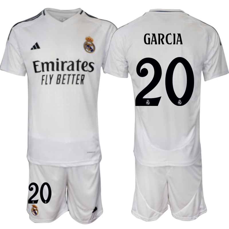 Men's Real Madrid home 20# GARCIA 2024-25 Suit Soccer Jerseys