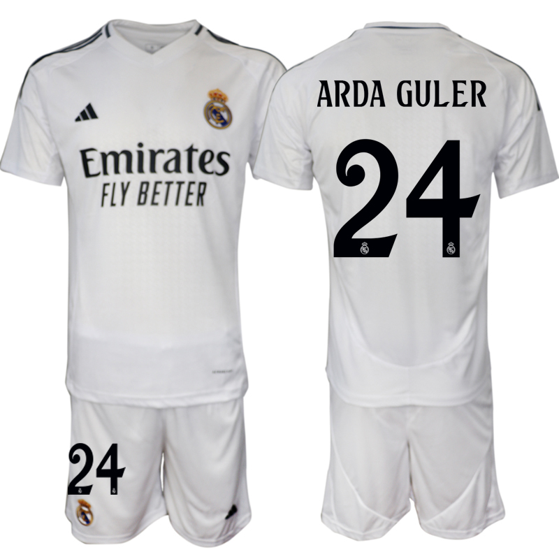 Men's Real Madrid home 24# ARDA GULER 2024-25 Suit Soccer Jerseys