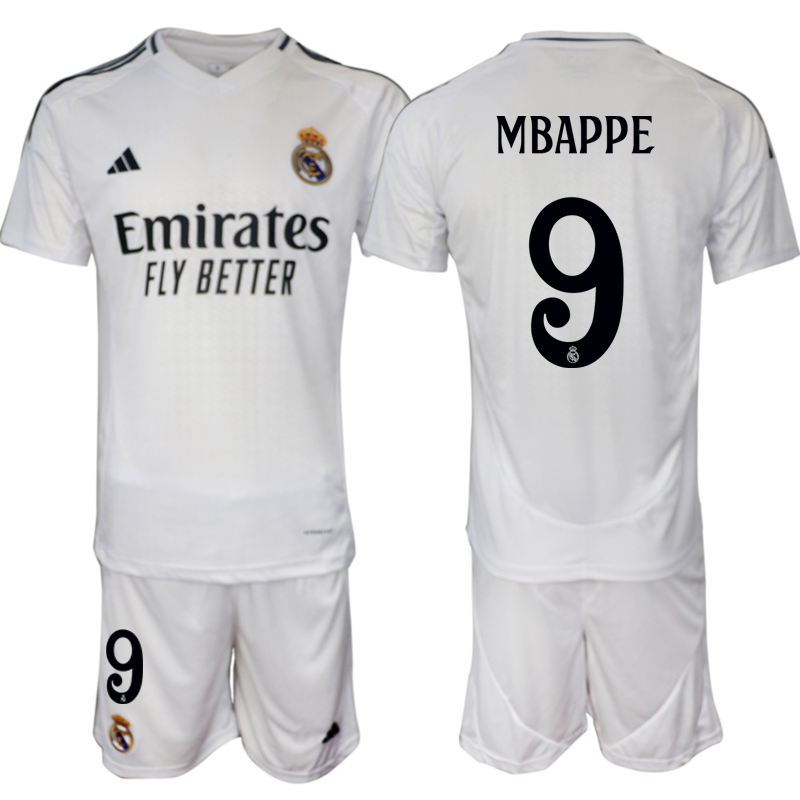 Men's Real Madrid home 9# MBAPPE 2024-25 Suit Soccer Jerseys