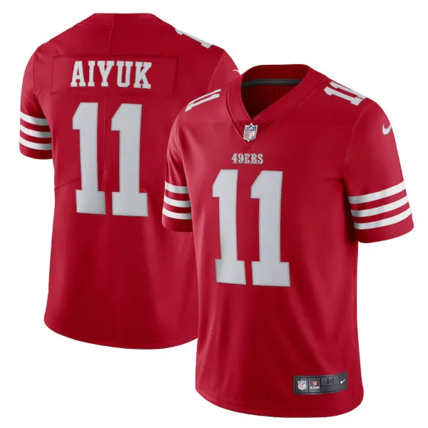 Men's San Francisco 49ers #11 Brandon Aiyuk 2022 New Scarlet Vapor Untouchable Limited Stitched Football Jersey